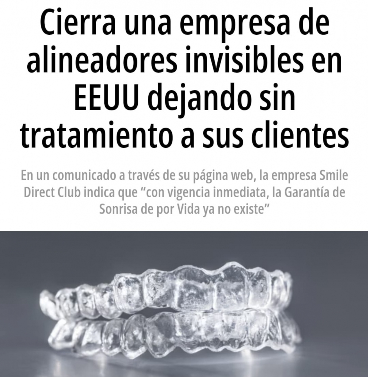 Alinhadores dentários: venda direta ao paciente